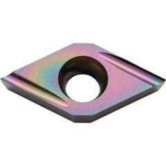 DCET 32505 U PDL010, 0.008″ Corner Radius, 5/32″ Thick, 3/8″ Inscribed Circle, C, 55 Degree Diamond, Turning Indexable Insert