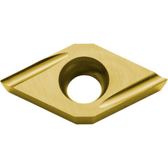 DCGT 32502 U PV710, 0.004″ Corner Radius, 5/32″ Thick, 3/8″ Inscribed Circle, TiCN (MEGACOAT NANO), 55 Degree Diamond, Turning Indexable Insert