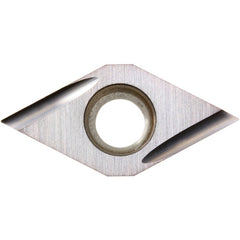 DCGT 32505 F-U KW10, 0.0079″ Corner Radius, 5/32″ Thick, 3/8″ Inscribed Circle, WC/Co, Diamond, Turning Indexable Insert - Exact Industrial Supply