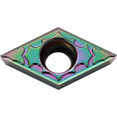 DCGT 21505 CF PDL010, 0.008″ Corner Radius, 3/32″ Thick, 1/4″ Inscribed Circle, C, 55 Degree Diamond, Turning Indexable Insert