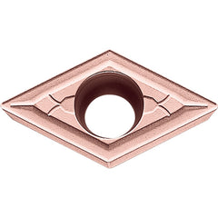 DCMT 2152 GK CA315, 1/32″ Corner Radius, 3/32″ Thick, 1/4″ Inscribed Circle, TiCnulll2O3/Ti, Diamond, Turning Indexable Insert - Exact Industrial Supply