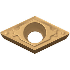 DCMT 2151 HQ CA6515, 1/64″ Corner Radius, 3/32″ Thick, 1/4″ Inscribed Circle, TiCnulll2O3/TiN, Diamond, Turning Indexable Insert - Exact Industrial Supply