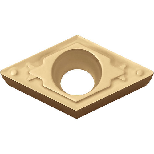 DCMT 2152 HQ CCX, 1/32″ Corner Radius, 3/32″ Thick, 1/4″ Inscribed Circle,  TiCl2O3/Tin, 55 Degree Diamond, Turning Indexable Insert