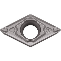 DCMT 2151 MQ PR005S, 1/64″ Corner Radius, 3/32″ Thick, 1/4″ Inscribed Circle, MEGACOAT HARD, 55 Degree Diamond, Turning Indexable Insert