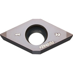 DCMW 3252 MES KBN05M, 1/32″ Corner Radius, 5/32″ Thick, 3/8″ Inscribed Circle, MEGACOAT, Diamond, Turning Indexable Insert - Exact Industrial Supply