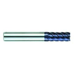 1/4" Dia. - 3/4" LOC - 2-1/2" OAL - .020 Radius 6 FL Carbide S/E HP End Mill-AlTiN - Eagle Tool & Supply