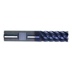 3/4" Dia. - 1-5/8" LOC - 4" OAL - .030 Radius 6 FL Carbide S/E HP End Mill-TiAlN-x - Eagle Tool & Supply