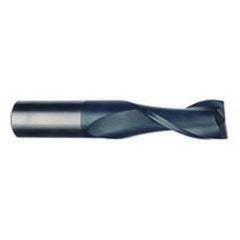1/8 Dia. x 3 Overall Length 2-Flute Square End Solid Carbide SE End Mill-Round Shank-Center Cut-AlTiN - Eagle Tool & Supply