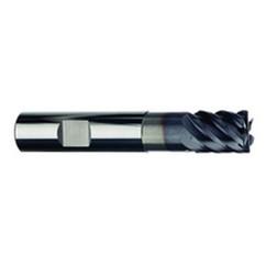 1/2" Dia. - 5/8" LOC - 3" OAL - .060 Radius 6 FL Carbide S/E HP End Mill-TiAlN-x - Eagle Tool & Supply