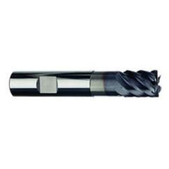 1/2" Dia. - 5/8" LOC - 3" OAL - .060 Radius 6 FL Carbide S/E HP End Mill-TiAlN-x - Eagle Tool & Supply