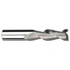 3/8" Dia. - 2" LOC - 4" OAL - .015 Radius 2 FL Carbide S/E HP End Mill-Uncoated - Eagle Tool & Supply