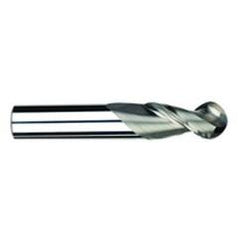 1/2" Dia. - 3-1/4" OAL - Uncoat CBD-Ball End HP End Mill-2 FL - Eagle Tool & Supply