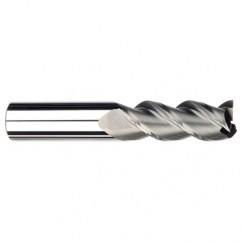 1/4" Dia. - 1-1/4" LOC - 3" OAL - .030 Radius 3 FL Carbide S/E HP End Mill-Uncoated - Eagle Tool & Supply