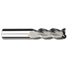 1/4" Dia. - 1-1/4" LOC - 3" OAL - .030 Radius 3 FL Carbide S/E HP End Mill-Uncoated - Eagle Tool & Supply