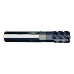 5/16" Dia. - 7/16" LOC - 2-1/2" OAL - .020 Radius 6 FL Carbide S/E HP End Mill-TiAlN-x - Eagle Tool & Supply