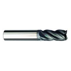 1 Dia. x 6 Overall Length 4-Flute .030 C/R Solid Carbide SE End Mill-Round Shank-Center Cut-AlCrN-X - Eagle Tool & Supply