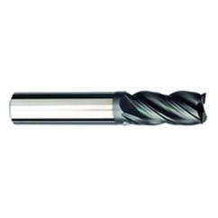 1/4 Dia. x 3 Overall Length 4-Flute .060 C/R Solid Carbide SE End Mill-Round Shank-Center Cut-AlCrN-X - Eagle Tool & Supply