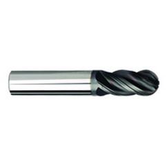 1/8" Dia. - 1-1/2" OAL - AlTiNX CBD-Ball End HP End Mill-4 FL - Eagle Tool & Supply