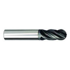 1/2" Dia. - 3" OAL - AlTiNX CBD-Ball End HP End Mill-4 FL - Eagle Tool & Supply