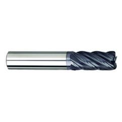 1/2" Dia. - 1-1/4" LOC - 3" OAL - .060 Radius 5 FL Carbide S/E HP End Mill-TiAlN - Eagle Tool & Supply