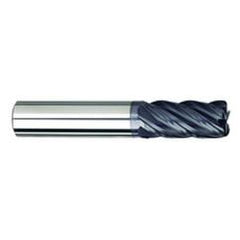 1/2" Dia. - 1-1/4" LOC - 3" OAL - .060 Radius 5 FL Carbide S/E HP End Mill-TiAlN - Eagle Tool & Supply
