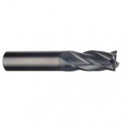 5/8 Dia. x 5 Overall Length 4-Flute Square End Solid Carbide SE End Mill-Round Shank-Center Cut-TiCN - Eagle Tool & Supply