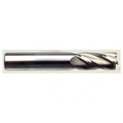 10mm Dia. x 70mm Overall Length 4-Flute Square End Solid Carbide SE End Mill-Round Shank-Center Cut-TiN - Eagle Tool & Supply