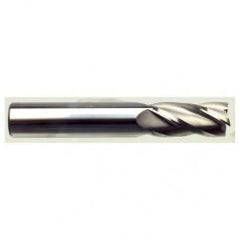 10mm Dia. x 70mm Overall Length 4-Flute Square End Solid Carbide SE End Mill-Round Shank-Center Cut-TiN - Eagle Tool & Supply