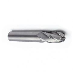 25mm Dia. - 100mm OAL - Ball Nose-AlTiN Solid SE Carbide End Mill - 4 FL - Eagle Tool & Supply