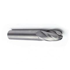 25mm Dia. - 100mm OAL - Ball Nose-AlTiN Solid SE Carbide End Mill - 4 FL - Eagle Tool & Supply