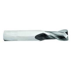 1/4 Dia. x 2-1/2 Overall Length 2-Flute .030 C/R Solid Carbide SE End Mill-Round Shank-Center Cut-AlTiN - Eagle Tool & Supply