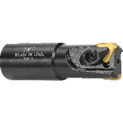 1-3/4'' Cutting Dia. x 1-1/4'' SH - Holds 3 Insert(s) - S-Shank Indexable End Mill - Eagle Tool & Supply