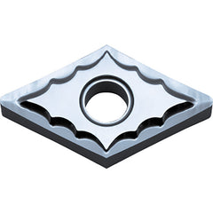 DNGG 431 AH KW10, 1/64″ Corner Radius, 3/16″ Thick, 1/2″ Inscribed Circle, WC/Co, Diamond, Turning Indexable Insert - Exact Industrial Supply
