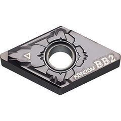 DNGM 432 BB1 KBN25M, 1/32″ Corner Radius, 3/16″ Thick, 1/2″ Inscribed Circle, MEGACOAT, Diamond, Turning Indexable Insert - Exact Industrial Supply