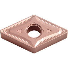 DNMG 443 GC CA320, 3/64″ Corner Radius, 1/4″ Thick, 1/2″ Inscribed Circle, TiCnulll2O3/Ti, Diamond, Turning Indexable Insert - Exact Industrial Supply