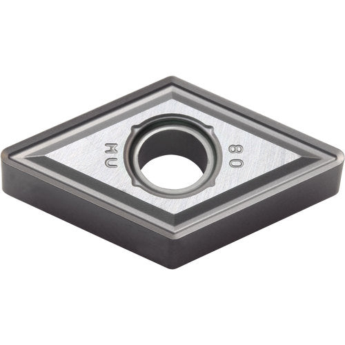 DNMG 432 MU PR005S, 1/32″ Corner Radius, 3/16″ Thick, 1/2″ Inscribed Circle, MEGACOAT HARD, Diamond, Turning Indexable Insert - Exact Industrial Supply