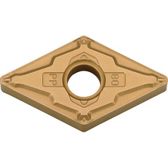 DNMG 431 PP PV7010, 1/64″ Corner Radius, 3/16″ Thick, 1/2″ Inscribed Circle, TiCN (MEGACOAT), Diamond, Turning Indexable Insert - Exact Industrial Supply