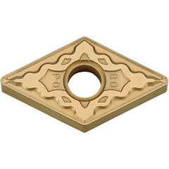 DNMG 433 PQ CA025P, 3/64″ Corner Radius, 3/16″ Thick, 1/2″ Inscribed Circle, TiCl2O3/TiN, 55 Degree Diamond, Turning Indexable Insert