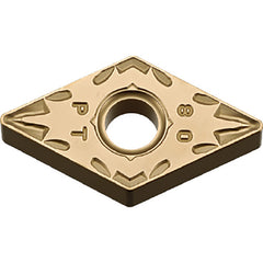 DNMG 432 PT CA525, 1/32″ Corner Radius, 3/16″ Thick, 1/2″ Inscribed Circle, TiCnulll2O3/TiN, Diamond, Turning Indexable Insert - Exact Industrial Supply