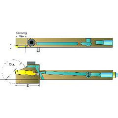 ADDN-TFL-2020-K20-12 Left Hand Thru Coolant Toolholder for Swiss Machines - Eagle Tool & Supply