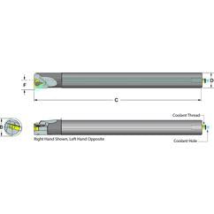 .625 Shank Coolant Thru Boring Bar- for 16IR A60 Style Inserts - Eagle Tool & Supply