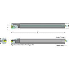 .500 Shank Coolant Thru Boring Bar- for 11IR A60 Style Inserts - Eagle Tool & Supply