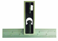 #DS6EM - 6" - Inch/Metric Graduation - Double Square - Eagle Tool & Supply