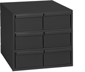 11-5/8" Deep - Steel - 6 Drawers (vertical) - for small part storage - Gray - Eagle Tool & Supply