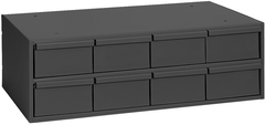 11-5/8" Deep - Steel - 8 Drawer Cabinet - for small part storage - Gray - Eagle Tool & Supply