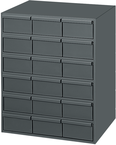 11-5/8" Deep - Steel - 18 Drawers (vertical) - for small part storage - Gray - Eagle Tool & Supply