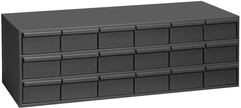 11-5/8" Deep - Steel - 18 Drawer Cabinet - for small part storage - Gray - Eagle Tool & Supply
