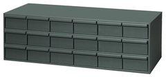 17-1/4" Deep - Steel - 18 Drawer Cabinet - for small part storage - Gray - Eagle Tool & Supply