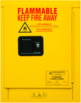 4 Gallon - All Welded - FM Approved - Flammable Safety Cabinet - Manual Doors - 1 Shelf - Safety Yellow - Eagle Tool & Supply