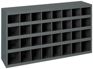 9" Deep Bin - Steel - Cabinet - 32 opening bin - for small part storage - Gray - Eagle Tool & Supply